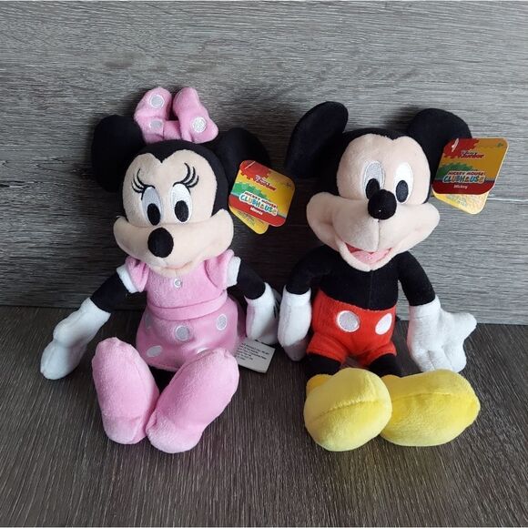 Disney Junior Mickey Mouse & Minnie Mouse Club House Plush Bundle NWT - Picture 1 of 5